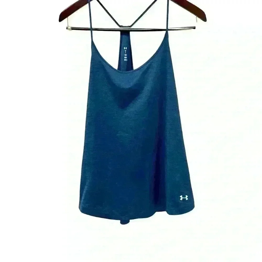 Under Armour Women’s Heat Gear Loose Tank‎ Top W/ Spaghetti Straps Size Large